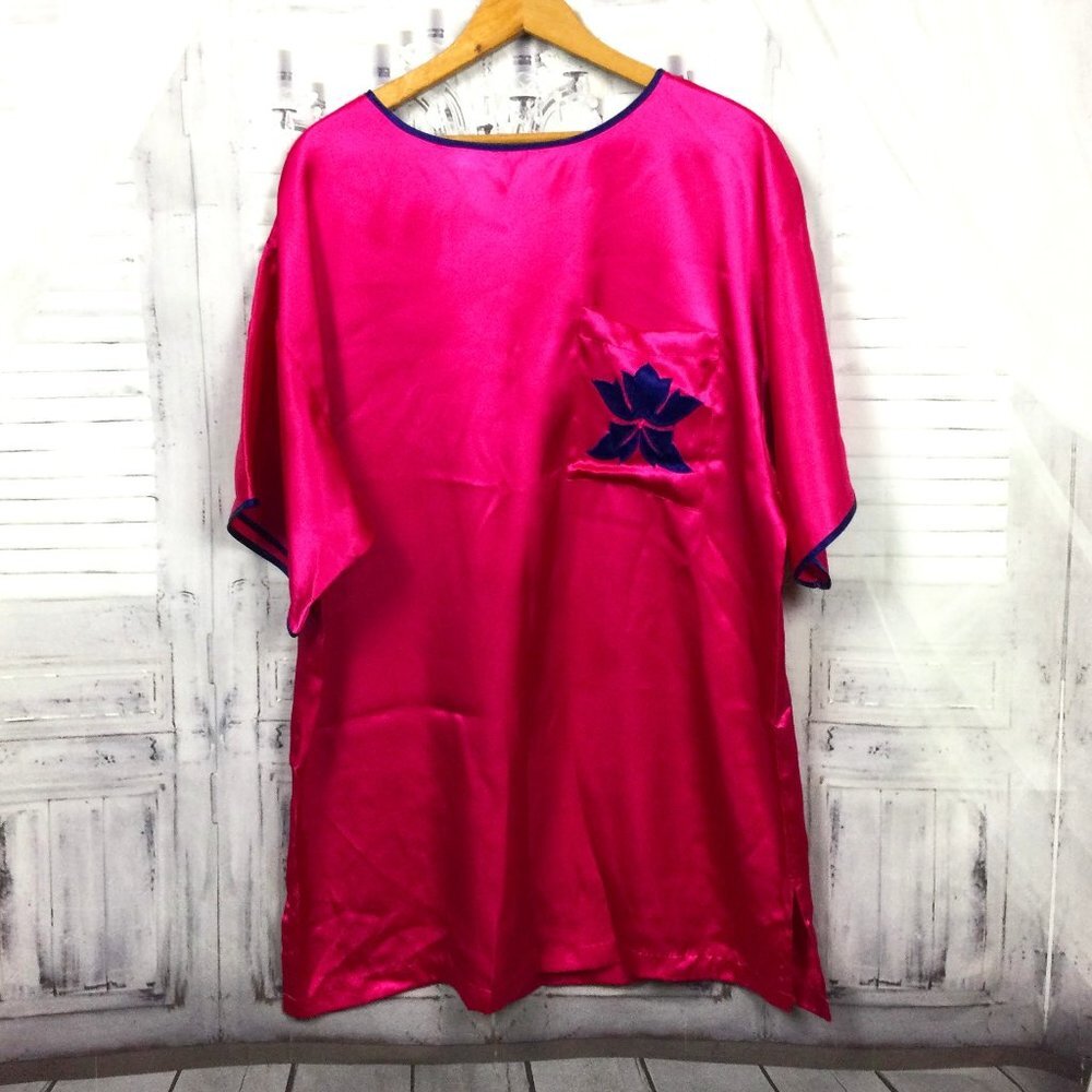 Gold Label Victoria's Secret Pink Satin Nightgown M